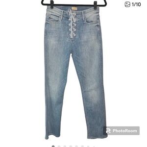 MOTHER Denim The Lace Up Dazzler Ankle Jeans in Tinge Size 29